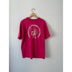Vintage Americans Before Columbus T-shirt, XL, 1990s Native American T-shirt
